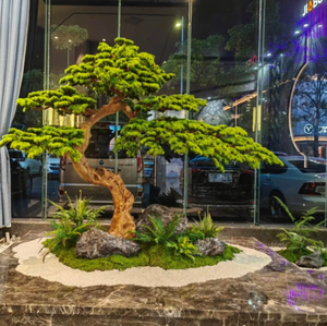 Künstliche Pflanze Tanne Podocarpus Großer Baum Simulation Yacca Bonsai Kiefer Topiary Landschaftsgestaltung Grünzeug für Innen- und Außendekoration - Product Image 1