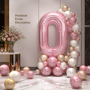 Ballons Chiffres Métalliques Gonflables en Aluminium Rouge Arc-en-ciel de 32 Pouces pour Décoration d'Anniversaire de Bébé - Vente en Gros - Product Image 3