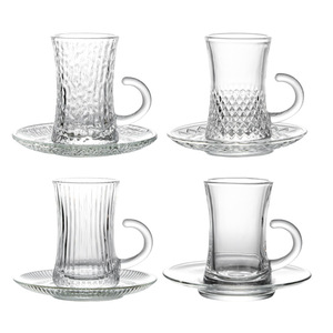 <strong>Turkish</strong> Coffee <strong>Cup</strong> Saucer Set 110ml Glass European-style High-end Exquisite Afternoon <strong>Tea</strong> <strong>Cup</strong> with Handle - Product Image 5