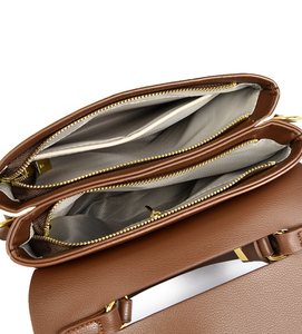 Sac à main en cuir PU crème, sac à bandoulière à rabat, sac à main imperméable pour femmes, usage quotidien - Product Image 5