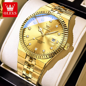   นาฬิกาข้อมือควอตซ์เรืองแสงสำหรับผู้ชาย รุ่นคลาสสิค ปฏิทินกันน้ำ ตัวเรือนสแตนเลสสีทอง พร้อมโลโก้สั่งทำพิเศษ รุ่นหรูหรา 2989 - Product Image 1
