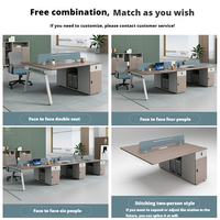 Cloison de bureau modulaire centre d'appels 2/4/6 personnes bureau bureau moderne poste de travail