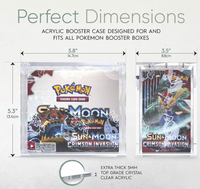 Boîte de protection pour booster TCG, boîte de présentation en acrylique, couvercle magnétique, base noire, étui de protection TCG