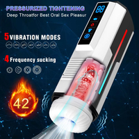 Automatischer Teleskop-Masturbator für Männer mit Saug- und Vibrationsfunktion, Vagina-Imitat, Erotikspielzeug für Erwachsene