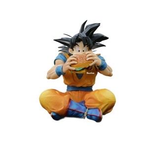 Figura de PVC de <span class=keywords><strong>Goku</strong></span> Comiendo un Hamburguesa, Decoración para Coche y PC, Mercancía de Anime de Maternidad - Product Image 5