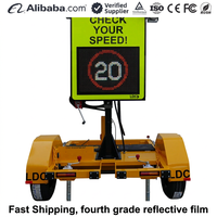 Señal de Tráfico Portátil con Radar de Velocidad, Reflector Blanco de Aluminio, Fabricada en China, con Sistema VMS