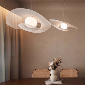 Lustre <span class=keywords><strong>Arturo</strong></span> Alvarez Simple et Créatif en Acier Inoxydable Blanc, Style Art Français, LED Central, pour Salon, Salle à Manger, Bar - Product Image 4