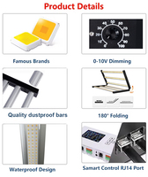 Beste waterdichte aluminium full spectrum 720W IP54 LED plantengroei lampen met draaiknop dimfunctie voor hydroponische binnenkweek