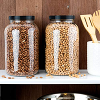 Conserves alimentaires, épices, fermentation, mise en conserve, bocal en verre à large ouverture de 10, 20 gallons, bocal en verre de 1 gallon avec couvercle