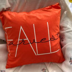 Pillowcase 100% Poly Dutch Velvet Halloween Orange <strong>letters</strong> Print Home Decor Sofa <strong>Cushion</strong> Cover - Product Image 1