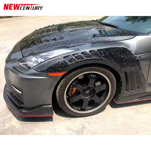Utilizzato per la conversione del cofano Nissan GTR R35 in fibra di carbonio perforata con stile cofano in vetro trasparente - Product Image 6