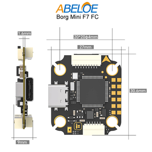 Borg Mini F7 FC Flugcontroller 4 8S Eingang 12V BEC FPC-Verbindung SH1.0 Anschlüsse für FPV-Drohne - Product Image 2