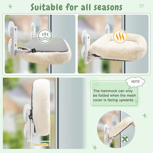 Schnur loses Katzen fensterbank bett Faltbares Kissen Katzen barsch mit Saugnapf - Product Image 2