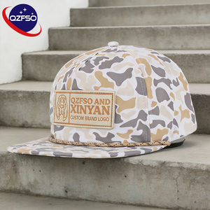 Gorra Trucker Clásica de Lona con Bordado de Camuflaje Retro Personalizado QZFSO, Estilo Clásico para Caza al Aire Libre - Product Image 1