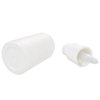 Flacon pompe cosmétique sans air en plastique PP blanc transparent mat avec pompe à lotion, flacon pompe à lotion givré