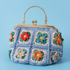 Bolso <span class=keywords><strong>de</strong></span> Mano Floral <span class=keywords><strong>de</strong></span> <span class=keywords><strong>Ganchillo</strong></span> Hecho a Mano para Mujer, Bolso <span class=keywords><strong>de</strong></span> Noche <span class=keywords><strong>de</strong></span> Hilo Suave, Mini Bolso Tejido con <span class=keywords><strong>Flores</strong></span> Coloridas - Product Image 3
