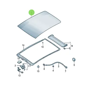 Sunpanoramic glass sunroof cocok untuk kendaraan listrik Volkswagen ID4 11D 877 069