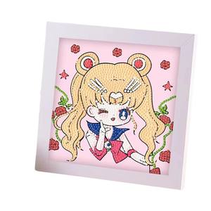 Peinture Diamant 5D pour Enfants Sanrio avec Cadre, Peinture Diamant Ronde Complète de Dessins Animés Kuromi et <span class=keywords><strong>Kitty</strong></span>, Cadeau pour Enfants - Product Image 5