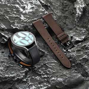 <span class=keywords><strong>Bracelet</strong></span> en <span class=keywords><strong>cuir</strong></span> 20mm 22mm pour Samsung <span class=keywords><strong>Galaxy</strong></span> <span class=keywords><strong>Watch</strong></span> 7/6/<span class=keywords><strong>5</strong></span>/4 40 44mm <span class=keywords><strong>Bracelet</strong></span> Vintage pour Xiaomi Redmi <span class=keywords><strong>Watch</strong></span> 3 Lite/Active - Product Image 3