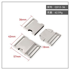 Metal Side Release Buckle 36mm Zinc Alloy Adjustable <b>Webbing</b> For Bags Wear Resistant Durable Hardware Accessory - Product Image 4