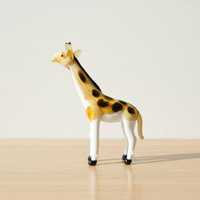 Figurine de girafe en verre soufflé à la main, décoration de bureau minimaliste, ornement de table en une seule pièce