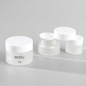 Échantillon gratuit de contenants <span class=keywords><strong>en</strong></span> <span class=keywords><strong>verre</strong></span> transparent mat avec couvercle blanc, 5g 10g 20g 30g 50g, petits flacons cosmétiques pour soins de la peau, pots à crème - Product Image 1