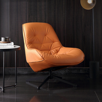 Fauteuil tapissé confortable en faux cuir PU, fauteuil de salon confortable et souple
