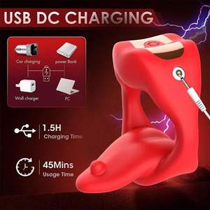 Leistungs starke Männer Vibrator Masturbation Vibrator Erwachsenen Sexspielzeug Erwachsenen vibrierenden Penis ring - Product Image 6