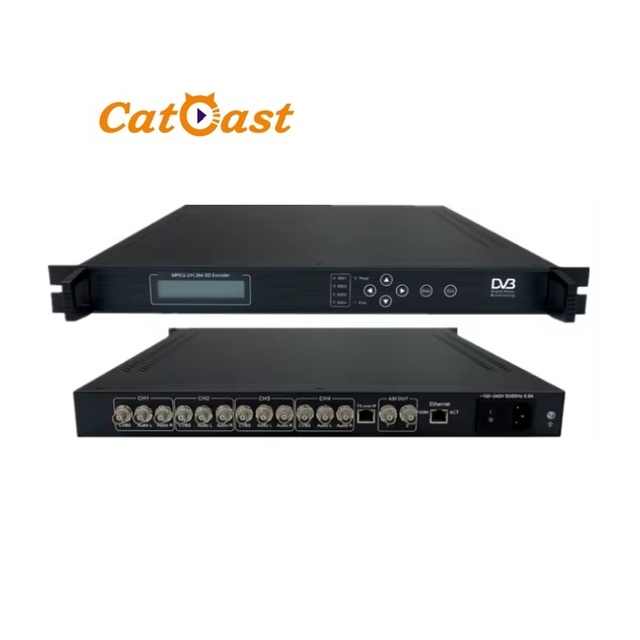 IPTV 4 Channel SDI CVBS Input Encoder IPTV Headend H.264 to IP Encoder for IPTV Streaming Server