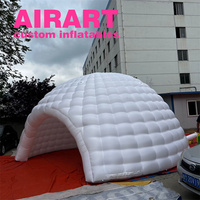 Tente gonflable, tente à bulles blanche gonflable de qualité commerciale avec entrée par tunnel, tentes gonflables personnalisées pour le camping en plein air