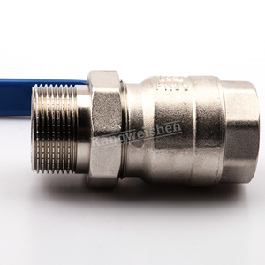 Vanne à bille en acier inoxydable DN32 1 1/4 pouce filetée pour le contrôle du débit d'eau, utilisation industrielle - Product Image 3