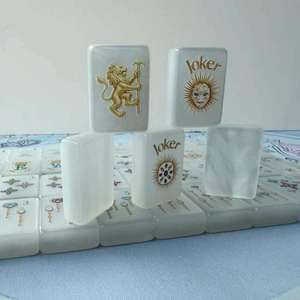 Light Luxury European-style Palace Style Diamond-studded Pearlescent Custom <b>Mahjong</b> Tiles High-value <b>Mahjong</b> <b>Set</b> - Product Image 5
