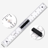 Ensemble d'enseignement pliable pour enseignants : équerre triangulaire en bois, métal et plastique de 50 cm, rapporteur de 30 cm, compas et règle de mesure