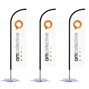 High Quality 100% Polyester White Any Logo Any Design Feather <b>Flags</b> Digital Printed Single or Double Sided for Advertising - Product Image 1