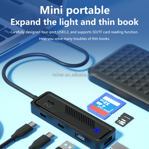 HUB Usb3.2Gen <span class=keywords><strong>tipo</strong></span> multifunzione C3.2 6 in1 10Gbps splitter a 4 porte lettore di schede SD TF Docking Station per Laptop per Notebook HUB USB - Product Image 6