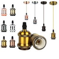 Support de lampe E27, luminaire suspendu vintage, base de lampe rétro, ensemble de cordon suspendu, douille E27, style industriel, support d'ampoule Edison