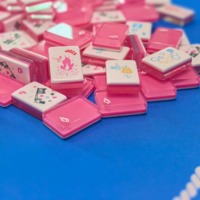 Tuiles de Mahjong en Mélamine Acrylique Modernes de Luxe Miss Cowgirl, Logo Personnalisé, Ensemble Américain 3 Couches Miss Mahjong