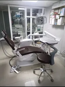 Máquina de silla dental Clínica de dentista Equipo Médico Dental Sofá de examen Silla dental de lujo