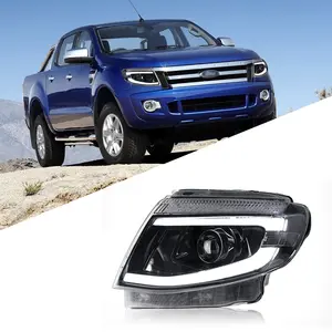 Phares de voiture pour Ford Ranger T6 2012-2014 LED Auto Headlights Assembly Upgrade Dynamic Signal Lamp