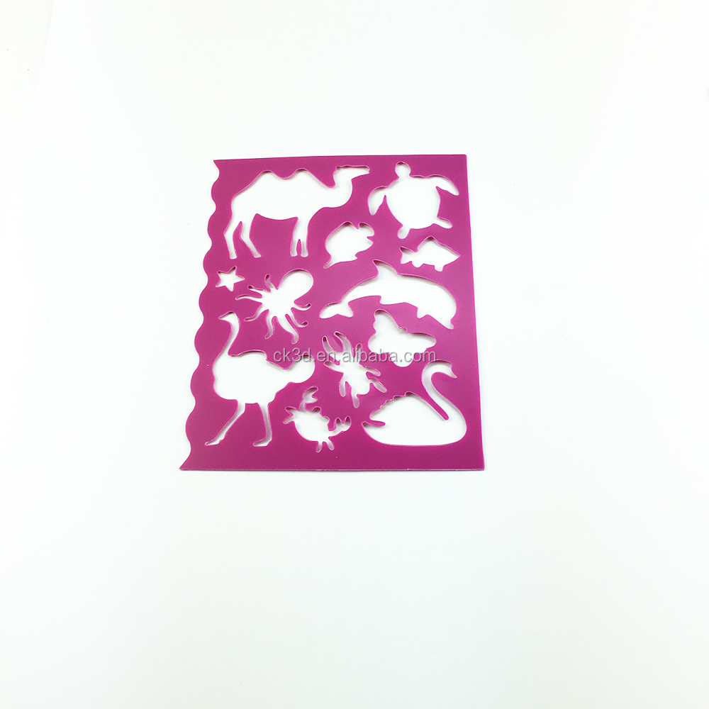 В форме сердца оптовая продажа на заказ 2019 новый продукт китайский поставщик этикетки пользовательского канцелярского PP/PVC трафарет для рисования/шаблон для детей