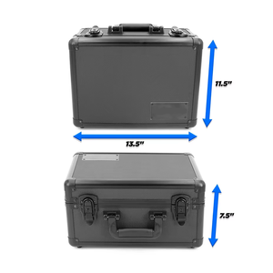 Estuche de herramientas de transporte de aluminio negro plateado impermeable Estuche de almacenamiento de herramientas portátil con maleta de aluminio de espuma Soporte de personalización - Product Image 5