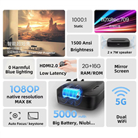 H2 Portable Mini Projecteur 1080P Home Cinéma Vidéo Natif Laser Extérieur Haute Lumens Smart Proyector Auto Focus Batterie Beamer