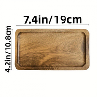 Plateau de service en bois écologique style Japandi, plateau à dessert et à thé pour les fêtes, plateau à gâteau en bois massif, forme irrégulière