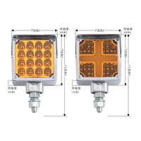 Feux arrière LED pour remorque de camion, feux de position latéraux, ambre rouge, 12V-24V, vintage, étanches