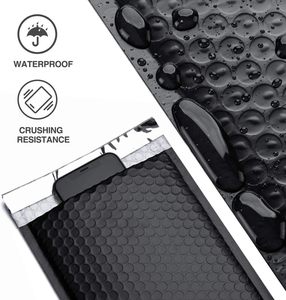 Poly bong bóng bưu phẩm A5 độn phong bì số lượng lớn 6x9 + 1.57 màu đen tự con dấu có thể tái chế 3.5 mil dày thủ công nến dán gửi thư - Product Image 3