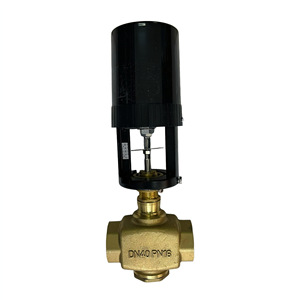 Vanne électrique filetée en laiton à deux voies DN40 PN16 pour le contrôle du débit, type normalement fermé - Product Image 4