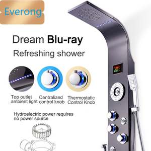 Pannello doccia a buon mercato di buona qualità grande pannello doccia a pioggia set di parti da bagno intelligente a temperatura costante pannelli a parete doccia - Product Image 6