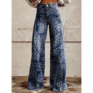 <span class=keywords><strong>Jeans</strong></span> Personalizzati Stampati, Pantaloni Denim Trendy Streetwear Y2k a Gamba Dritta, <span class=keywords><strong>Jeans</strong></span> Bodycon da <span class=keywords><strong>Donna</strong></span> - Product Image 6