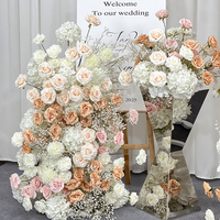 Nouvelle Arche de Mariage Artificielle Élégante Couleur Personnalisée, Faite Main, Écologique, Durable, avec Composition Florale en Soie pour Décoration de Scène