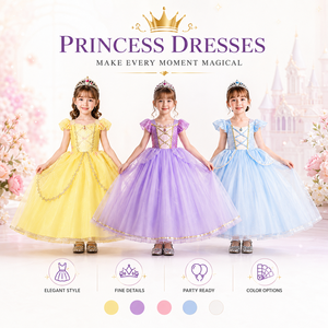 <span class=keywords><strong>Disfraz</strong></span> de Princesa con Lazo para Niña, Estilo Mágico, de Fábrica China, para <span class=keywords><strong>Halloween</strong></span> y Actuaciones - Product Image 3